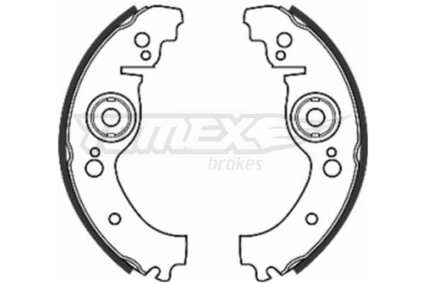 TOMEX BRAKES Bremžu loku komplekts TX 20-10